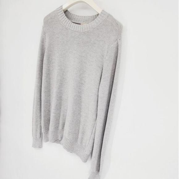 Cremieux Valentina Storm Grey Knit Long Sleeve Crew Neck Sweater Top Large NWT - Picture 2 of 7